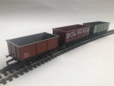 Rake of 3 x Very Good Hornby OO Gauge Mineral Wagons SC, Bolsover, BR MSV