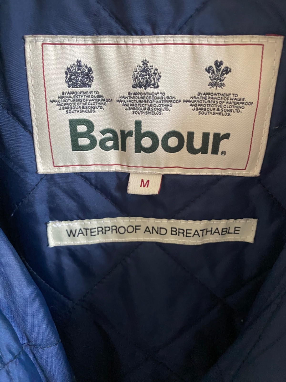 Barbour Ashby Men's Navy Blue Wax Jacket Size UK Medium image 2