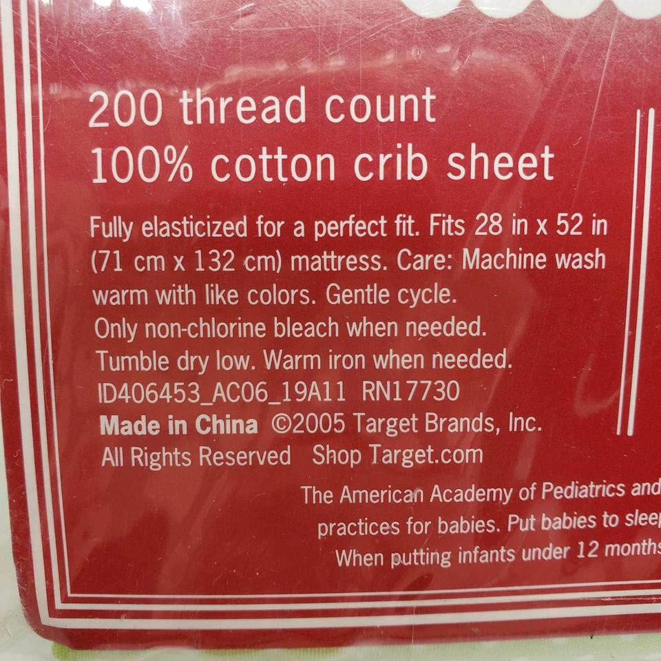 Sábana Cuna Vintage Amy Coe MOD BABY Verde con Lunares Blancos Objetivo 2005 Foto 4 de 4