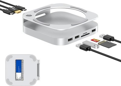 Mac mini M4 Dock, Aluminum Stand and Hub for Mac mini M4 and M4 Pro... Fast Ship
