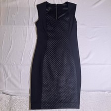 Tahari Two-Tone Fitted Black Dress Size S (A)