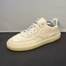 Oakley Atom Premium Leather Sneakers Mens 9.5 Cream Teal Low Top Shoes