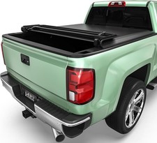 Soft Quad-fold Truck Bed Cover Fits For Chevy Silveradogmc Sierra 1500 2014-201 Soft Quad-fold Truck Bed Cover Fits For Chevy Silveradogmc Sierra 1500 2014-201