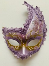 Venetian Mask - Lavender  Gold Made in Italy 