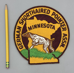 Vintage GERMAN SHORTHAIRED POINTER Assn of MINNESOTA Hunting Dog 6-inch PATCH
