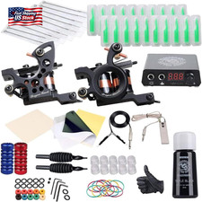 Dragonhawk Traditional Pro Complete Tattoo Kit - Two Machines Gun Easy Use Color