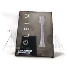 NEW GLEEM - 2 Replacement Brush Heads Soft Bristles (BLACK) Free Shipping