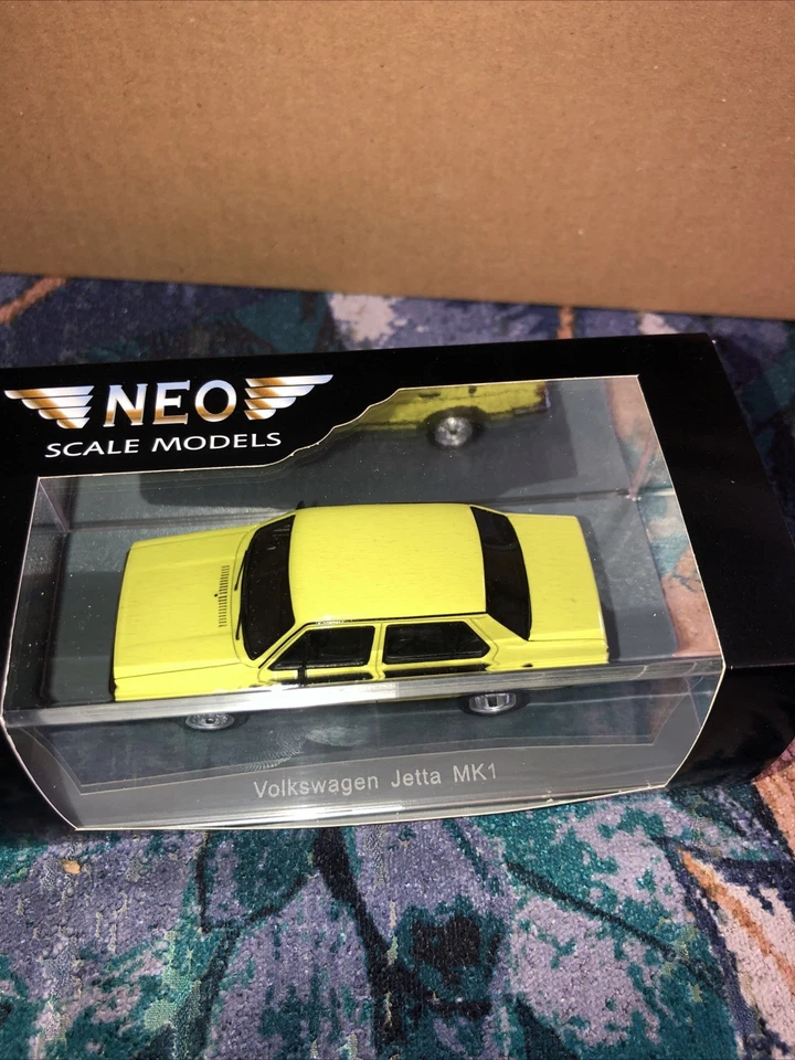 Neo Scale Models 1.43 Volkswagen VW JETTA MK1 yellow 1980 Rare  - Image 2 of 4