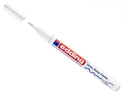 1 Lackmarker Edding 751 Weiß weiss Wasserfest Permanent 1 - 2 mm Spitze