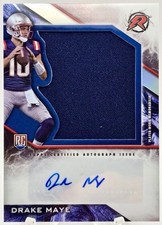 2024 Topps Resurgence - Rookie Patch Autographs Drake Maye #RPA-DM (AU, MEM, RC)