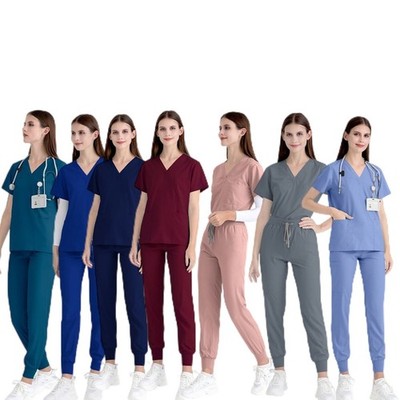 Damen Frauen medizinisches Peeling Shirt Top & Hose Ärzte Krankenschwestern Zahnarzt Anzug