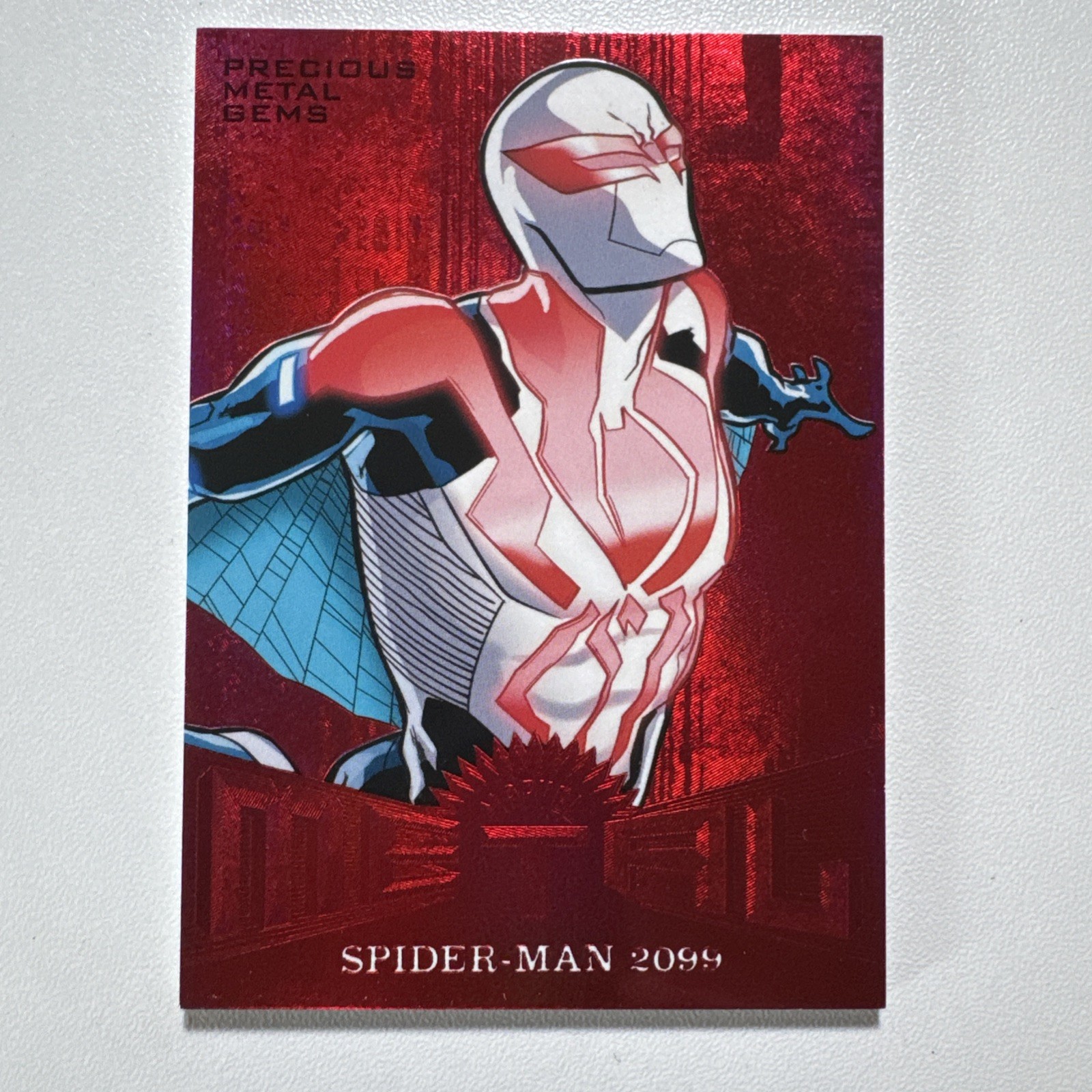 2017 Fleer Ultra Marvel Metal PMG Red /99 Spider-Man 2099 #MM35