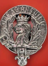 Vintage MacLaren Scottish Clan Crest Brooch/Pin *Art Pewter* Authentic