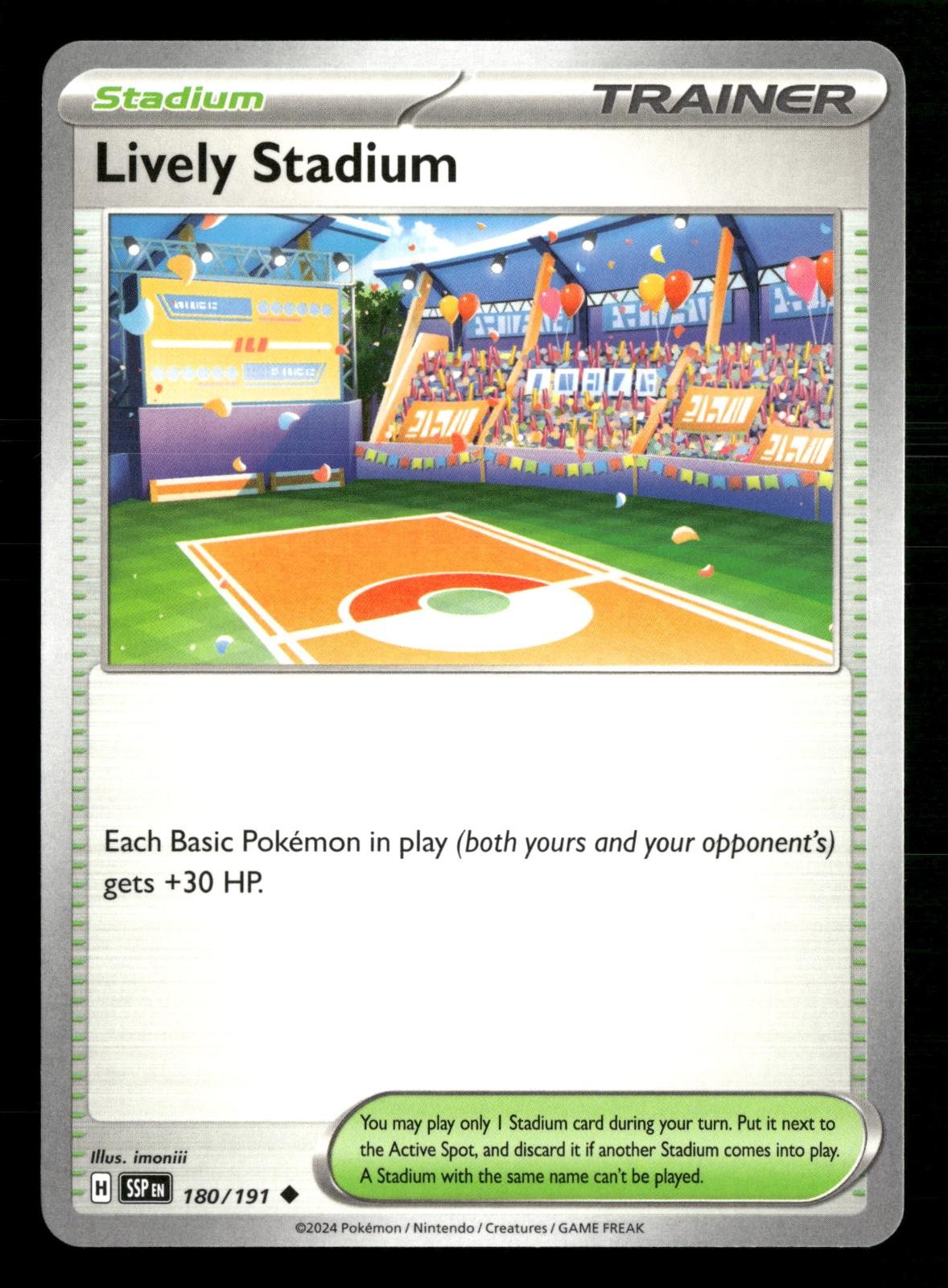 Lively Stadium 180/191 Uncommon Surging Sparks Pokemon Lightly Played