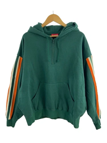 Sweat à capuche Supreme demi zip vert L occasion