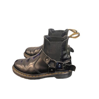 Dr. Martens Wincox Black Leather Harness Chelsea Boots Womens US 7L EU38