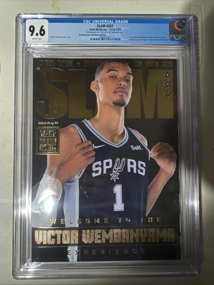 Victor Wembanyama Gold Metal Slam Magazine 247  #/94 Limited Edition CGC 9.6 - Image 2 of 2