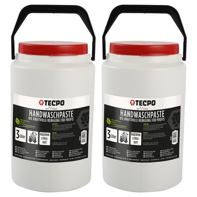 TECPO HANDWASCHPASTE 2x3L WERKSTATT HAND-REINIGER REINIGUNGSPASTE SEIFE CITRUS