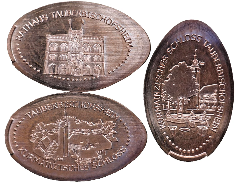 Tauberbischofsheim ● 3x Elongated Coins ● kompletter Satz ● Quetschmünzen - Bild 1 von 1