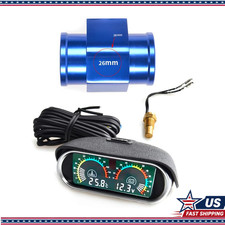 2-in-1 Auto Car Lcd Meter Digital Voltage Water Temperature Fuel Gauge Universal