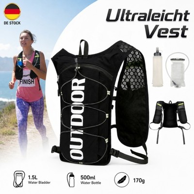 Laufweste Reflektierend Sicherheitspfeife Warnlicht Ultraleicht Trinkflasche DE