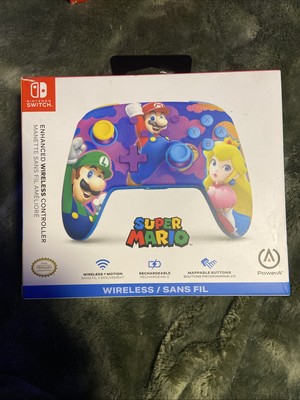 Power A Nintendo Switch Wireless Controller Super Mario Luigi Peach Color Splash