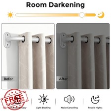 2 Pack White Curtain Rods 28-48 Inch Adjustable Wrap Around