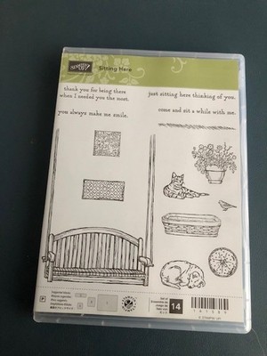 STAMPIN' UP! Photopolymer SITTING HERE stamp set - RETIRED