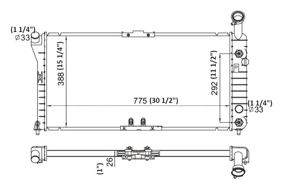 For Pontiac Grand Prix 1997-2003 Reach Cooling 41-1890 Engine Coolant Radiator Foto 4 de 4
