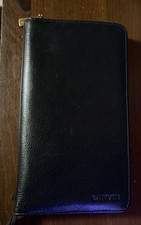 Portafoglio lungo uomo LANVIN PARIS COLLECTION in pelle nera nuovo