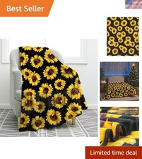 Lightweight Sunflower Throw Blanket for Cozy Moments - Ideal Gift for Women