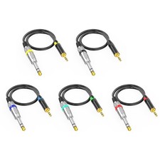 Aux Cable 3.5mm Male to 6.35mm Male Connection Wire Line for Laptops Phones
