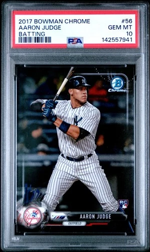 2017 Bowman Chrome Aaron Judge #56 "Batting" Rookie Card PSA 10 GEM MINT