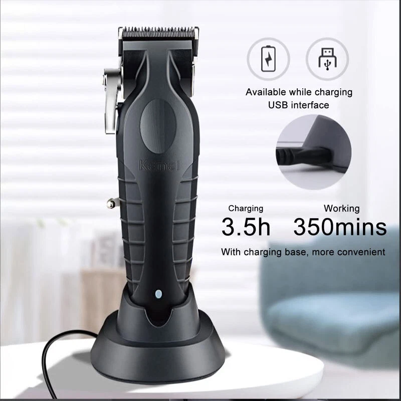 Kemei Cordless Hair Trimmer 0mm Clipper Professional Electric Cutting Machine - Image 3 of 4