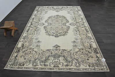 Oushak Türkisch Vintage Teppich 6x9 Kelim Rug Anatolisch Handarbeit Boho Deko...
