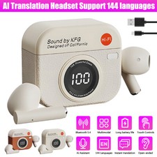 NEW Translator Earbuds 144 Languages Real Time AI Online Translation Earphones