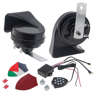 10 Sound Car Auto Electric Horn Music Snail Horn Waterproof 510 Hz / 410 Hz US