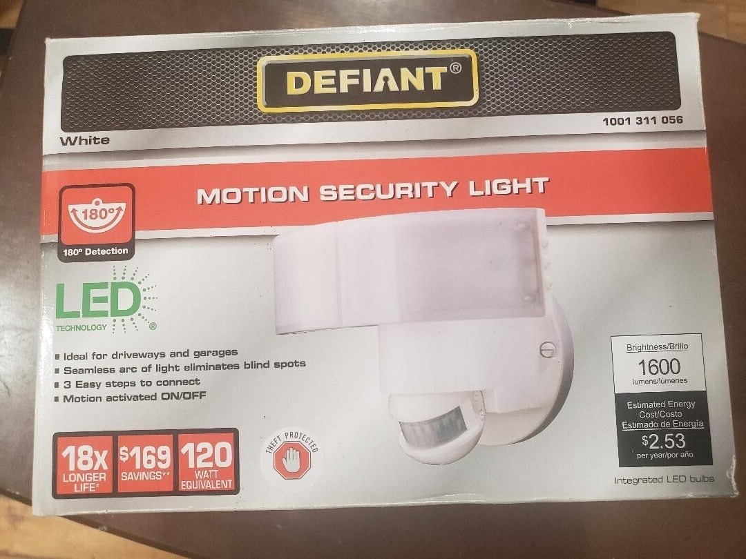Defiant DFI5983WH 180 Degree White LED Motion Outdoor Security Light