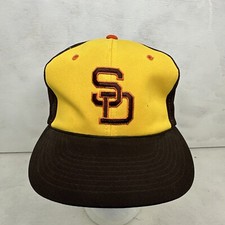 Vtg San Diego Padres Snapback Hat Mesh MLB Baseball Sports Specialties-See Pics