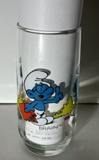 Smurf “Brainy” Wallace Berrie 1982 Peyo Collector Glass Vintage