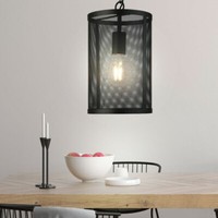 HäNge Lampe Arbeits Zimmer Decken Pendel BüRo Strahler KäFig Leuchte Schwarz