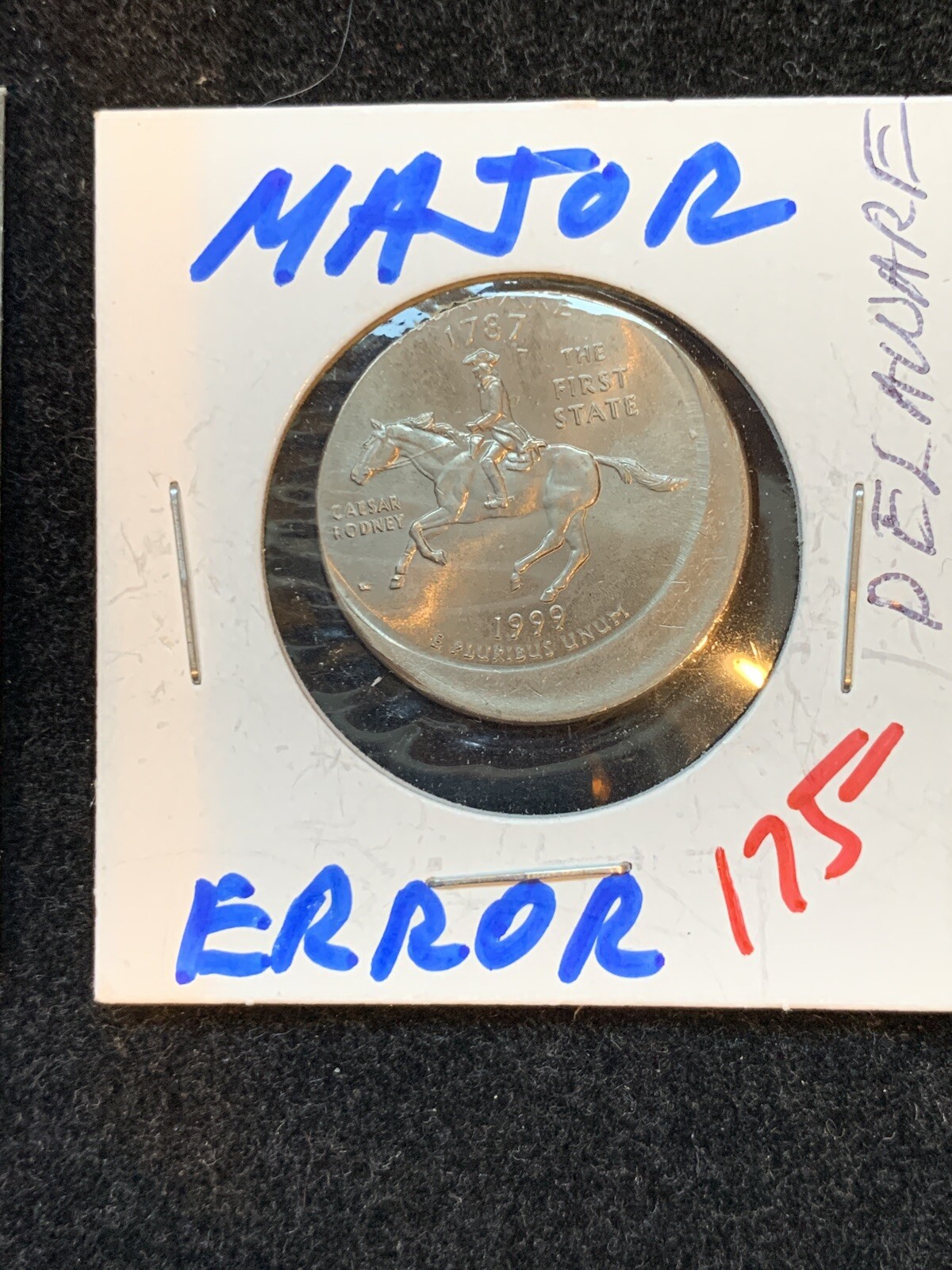 2 PC LOT Off Center DELAWARE and NEW HAMPSHIRE Quarters US Mint Error