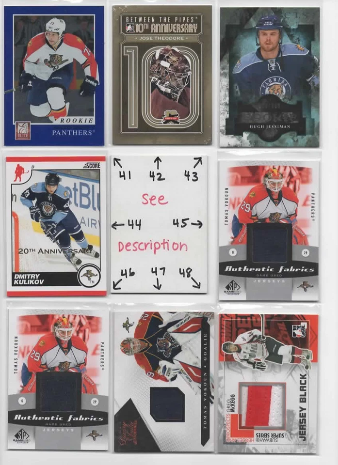 Florida Panthers U-PICK SERIAL #'d Rookies Autos Jerseys EKBLAD LUONGO AND MORE - Image 3 of 4