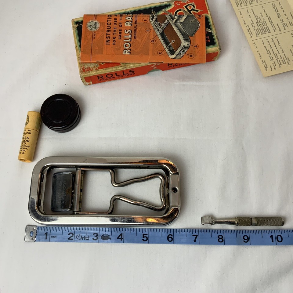 VTG Rolls Razor London #2 , Friction Clip Pin, Strop Dressing 50’s ...
