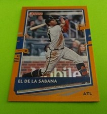 Ronald Acuna Jr 2020 Panini Donruss #170 El De La Sabana Orange Refractor MINT