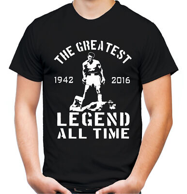 The Greatest Männer T-Shirt | Cassius Clay Muhammad Ali Boxing Rocky RIP 