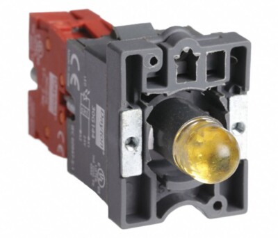 1NC 24VAC/DC 22mm Yellow Module and Contact Block