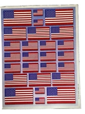 SALE!: Vintage Hallmark July 4th Patriotic American Flag Sticker Sheet