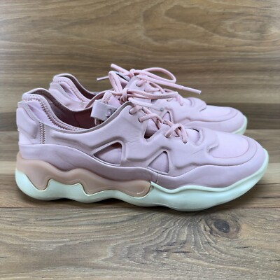 ECCO Womens Size 9 9.5 EU 40 Elo Pink Lace Up Comfort Sneakers