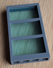 Lego Rahmen Fenster 57894c01 neu dunkelgrau 1x4x6  tr. hellblau Zubehör 7945